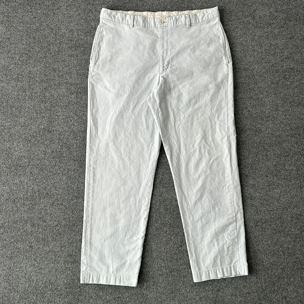 Brooks Brothers Hudson Pants Mens 38x30 Light Blue Striped Chino Cotton Casual‎